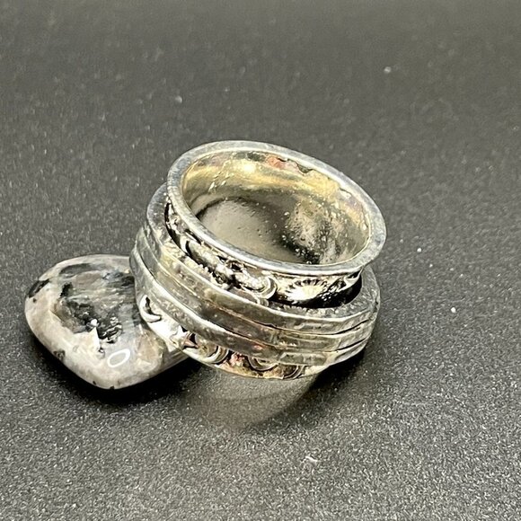 Sun and Moon Boho Spinner Ring #1207 - Picture 6 of 10
